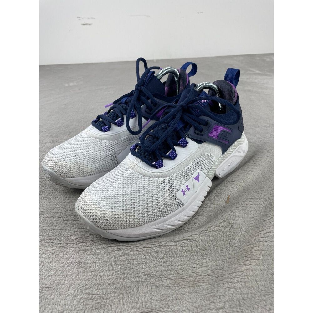 Under Armour‎ 2022 Project Rock 5 Disrupt Training Shoes Women US 9 White/Purple